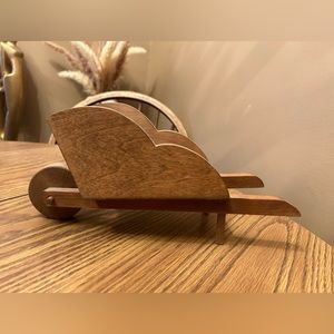 Decorative wheelbarrow wood garden porch summer spring decor
